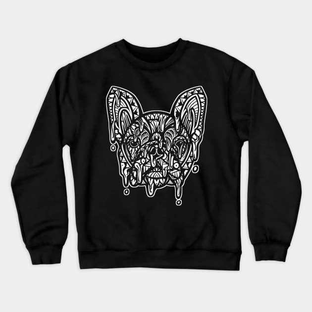 Drippy French Bulldog Crewneck Sweatshirt by Barabarbar artwork